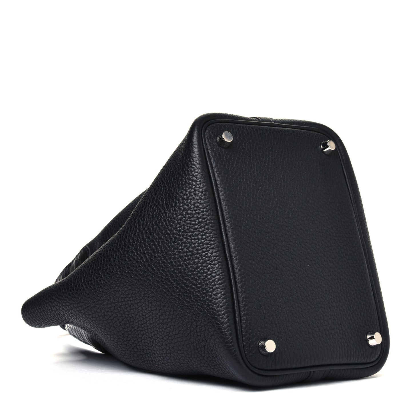 Taurillon Clemence Matte Alligator Picotin Lock Touch 18 PM Black