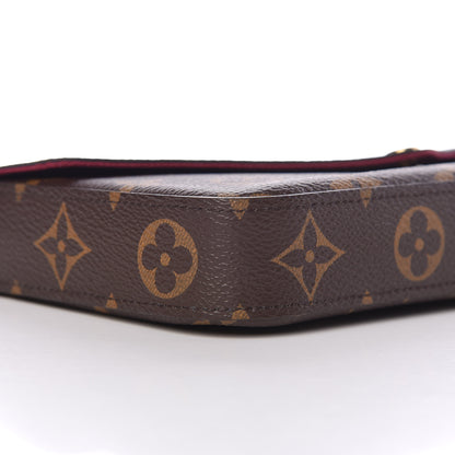 Louis Vuitton Monogram Pochette Felicie Chain Wallet Fuchsia 8 of 11