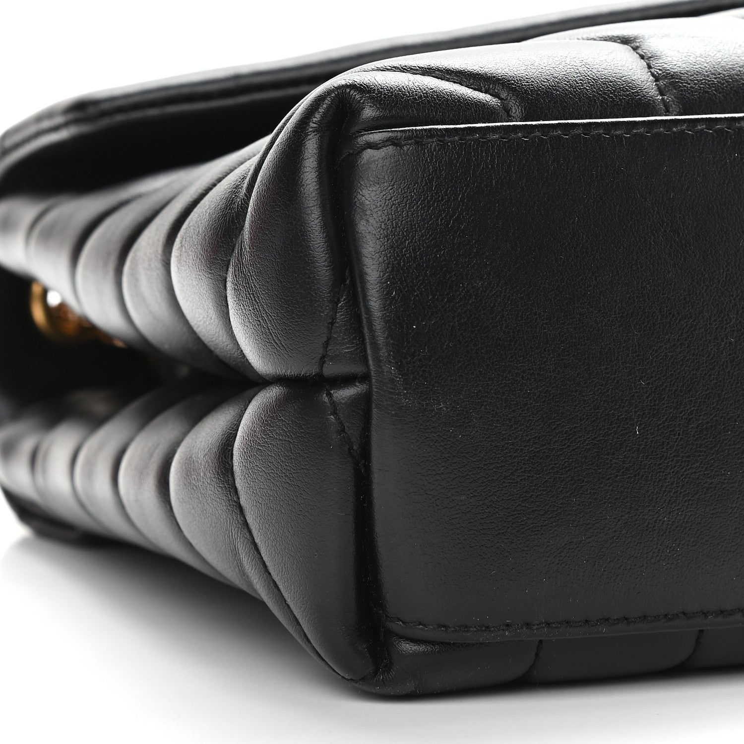 Saint Laurent Calfskin Y Quilted Monogram Small Loulou Chain Satchel Black 7 of 8