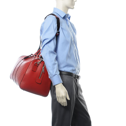 Gucci Guccissima Signature Large Duffle Hibiscus Red 2 of 26