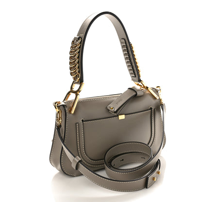Chloe Shiny Calfskin Small Marcie Saddle Shoulder Bag Motty Grey 3 of 8