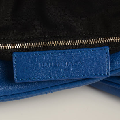 Balenciaga Agneau Mini Folder Strap Document Bag Bleu Lazuli 6 of 9
