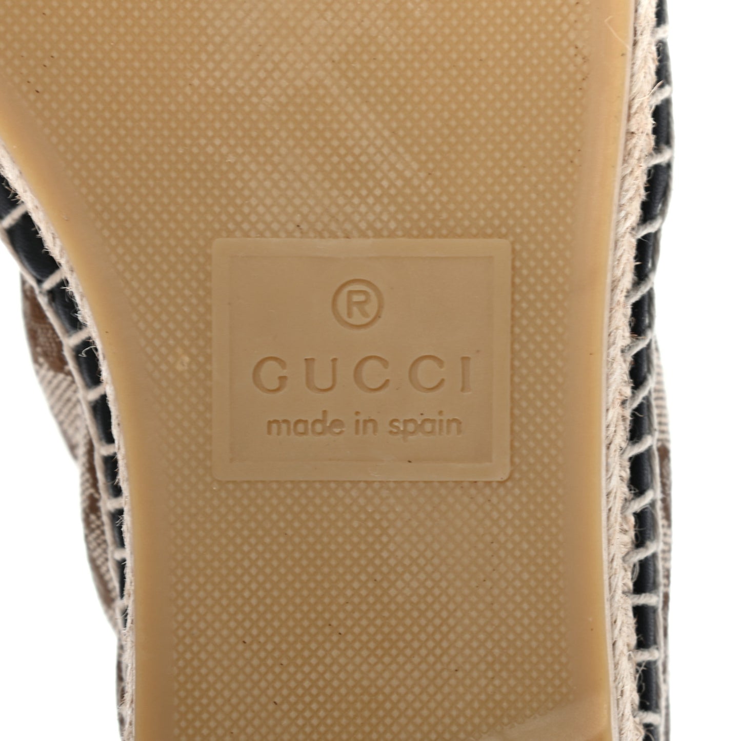 Monogram Matelasse Diagonal GG Marmont Espadrilles 35 Beige Ebony Black