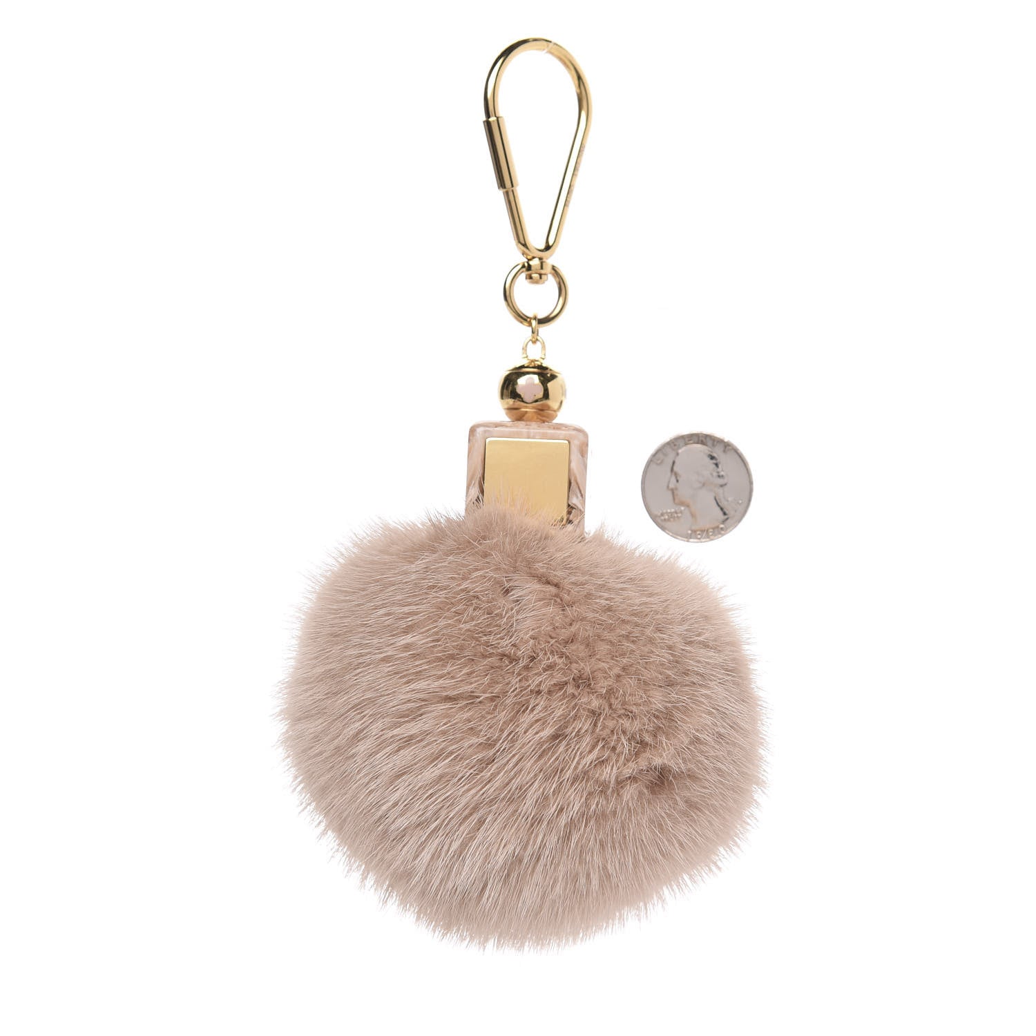 Louis Vuitton Mink Fur Fluffy Bag Charm Blush 2 of 3