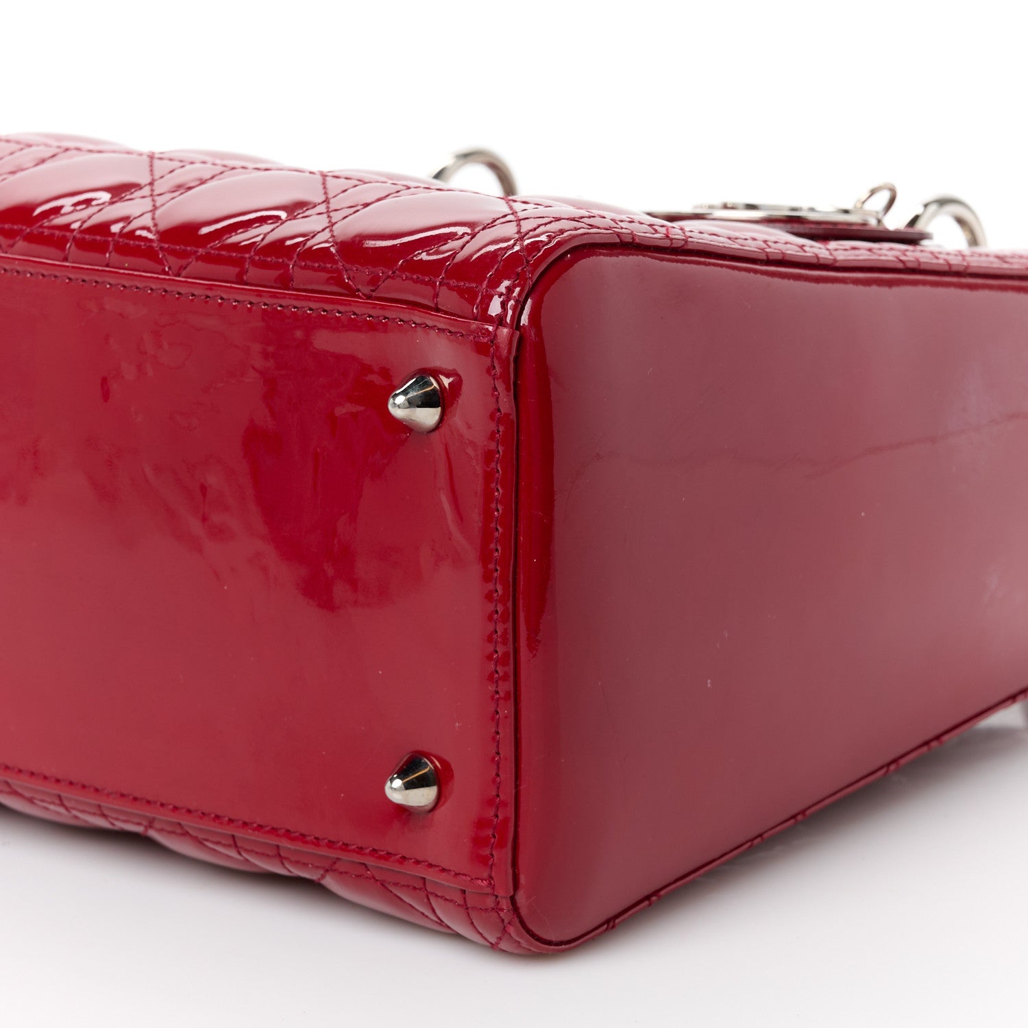 Christian Dior Patent Cannage Medium Lady Dior Red 10 of 10