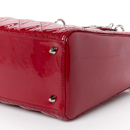 Christian Dior Patent Cannage Medium Lady Dior Red 10 of 10