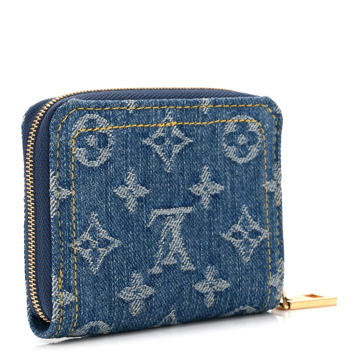 Denim Monogram Zippy Coin Purse Blue