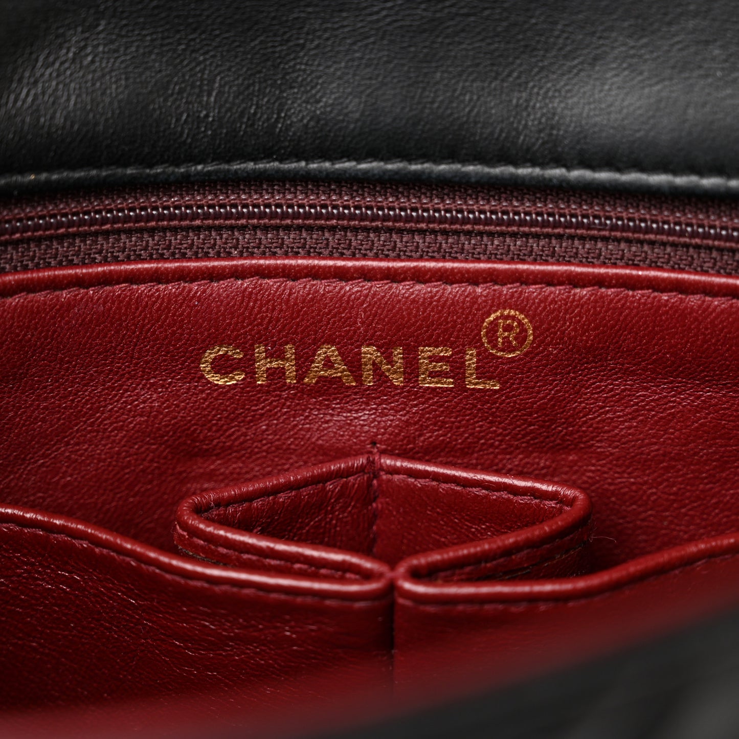 Lambskin Quilted Mini Square Flap Bag Black