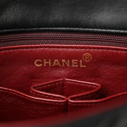 Chanel Lambskin Quilted Mini Square Flap Bag Black 6 of 17