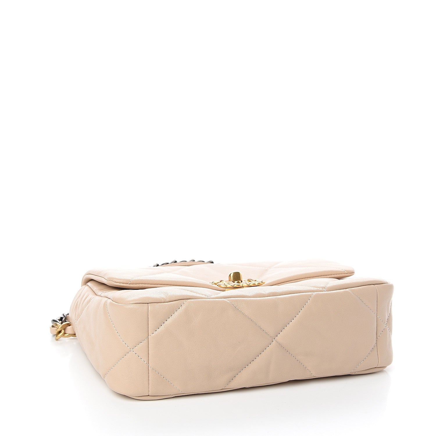 Chanel Lambskin Quilted Medium 19 Flap Beige 3 of 10