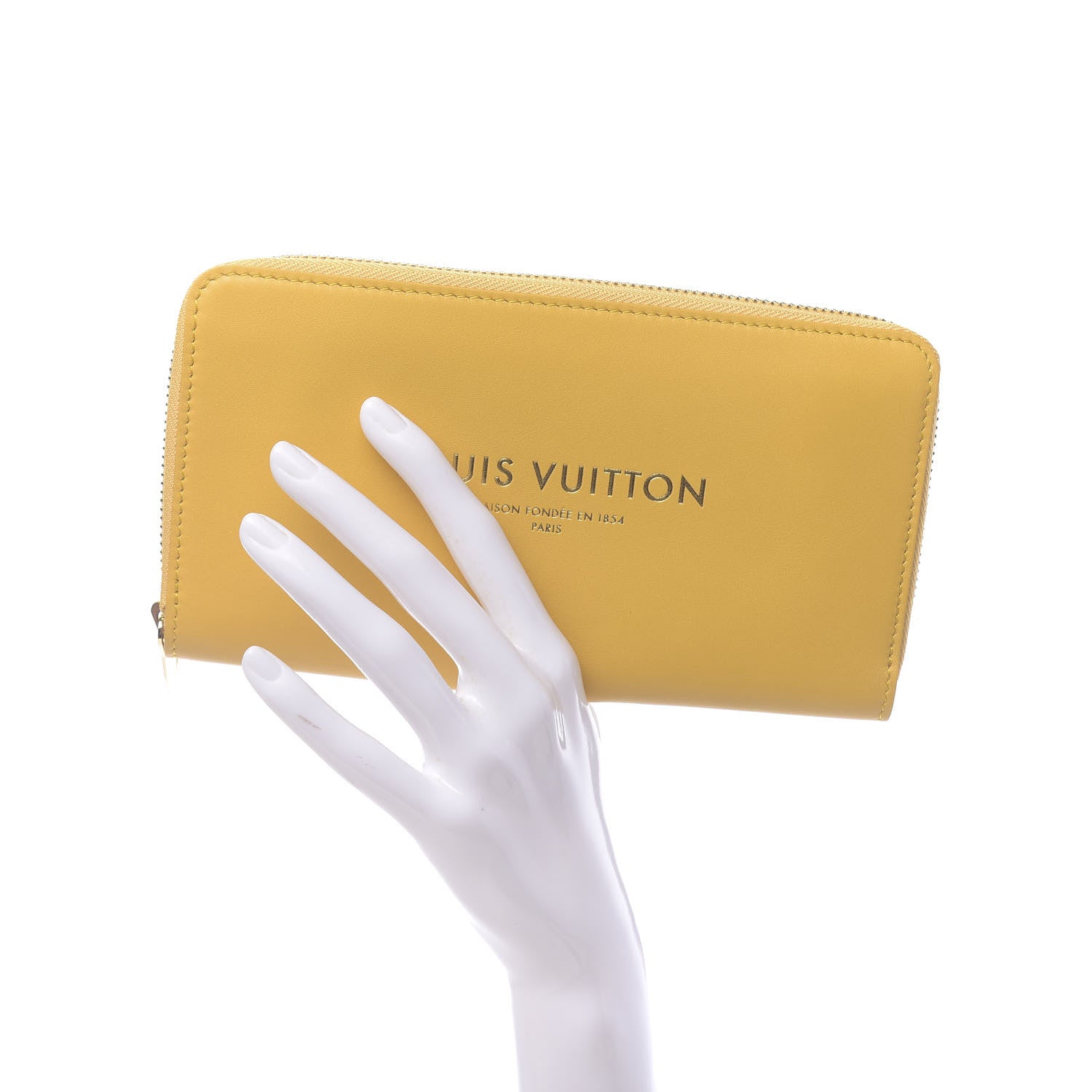 Louis Vuitton Supple Calfskin Paname Flight Zippy Wallet Yellow 2 of 6
