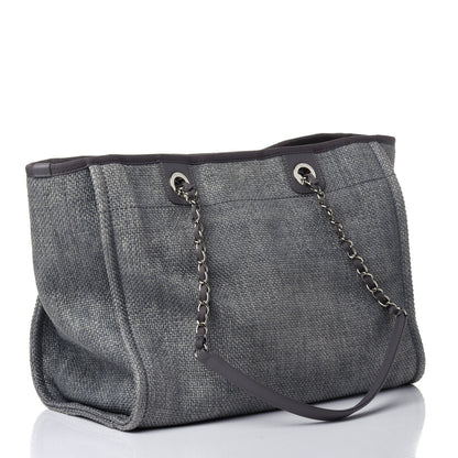 Chanel Canvas Small Deauville Tote Grey 2 of 4