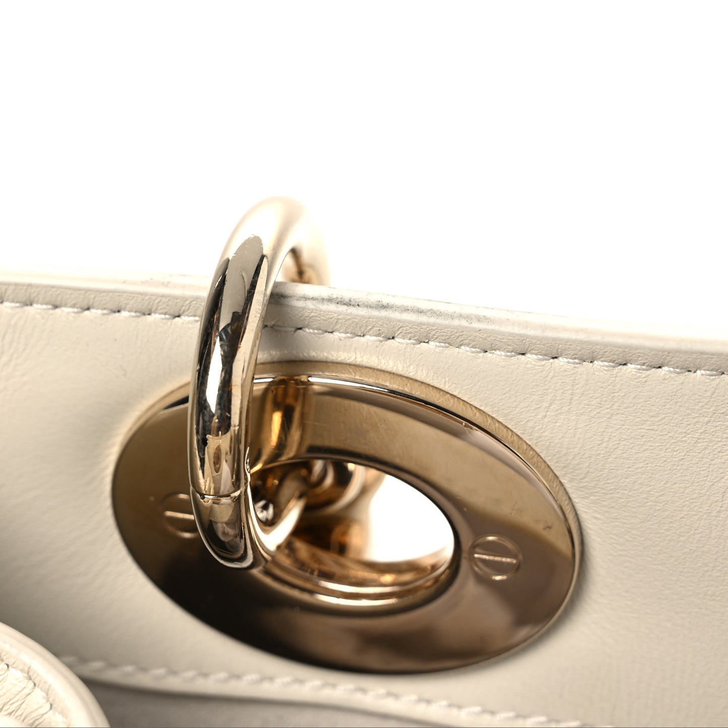 Calfskin Cannage Medium The Lady 95.22 White