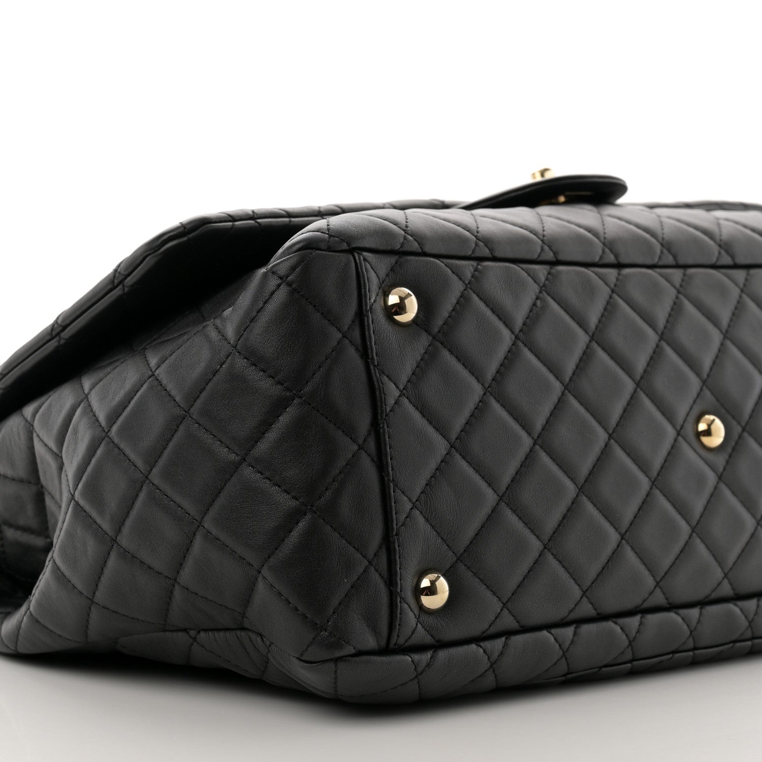 Chanel Calfskin Quilted XXL Travel Flap Bag Black 10 of 11