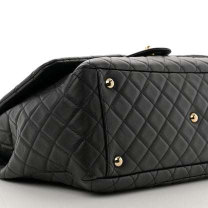 Chanel Calfskin Quilted XXL Travel Flap Bag Black 10 of 11