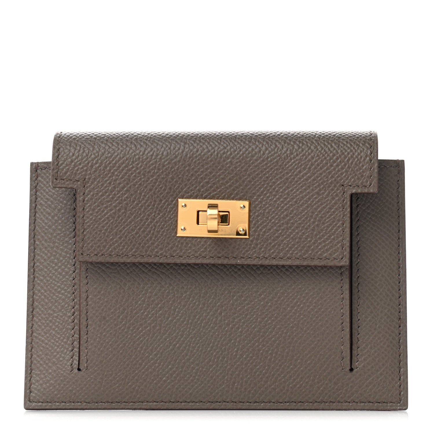 Hermes Epsom Kelly Pocket Compact Wallet Etain 1 of 8