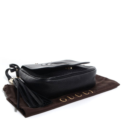 Gucci Pebbled Calfskin Small Soho Flap Crossbody Black 4 of 9