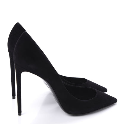 Saint Laurent Suede Calfskin Zoe Pumps 39 Black 4 of 10