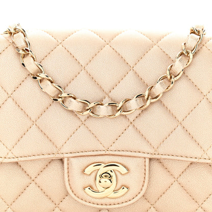 Chanel Metallic Lambskin Quilted Mini Square Flap Gold 8 of 10