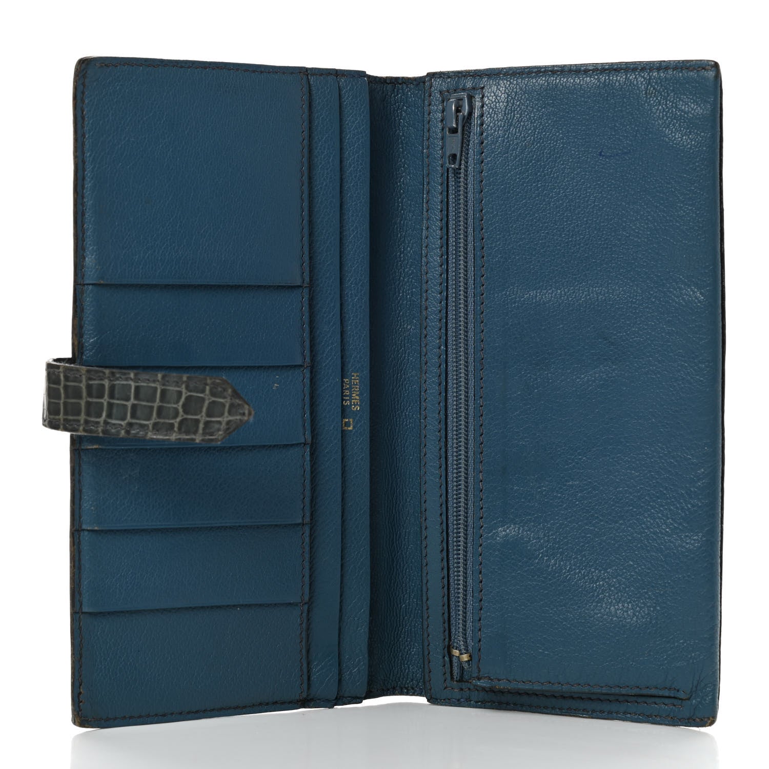 Hermes Shiny Alligator Bearn Wallet 5 of 11