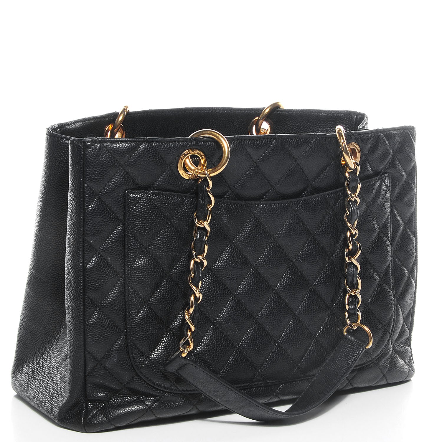 Chanel Caviar Grand Shopping Tote GST Black 3 of 7