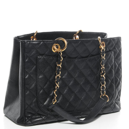 Chanel Caviar Grand Shopping Tote GST Black 3 of 7