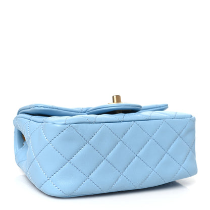 Chanel Lambskin Quilted Mini Pearl Crush Flap Light Blue 4 of 10