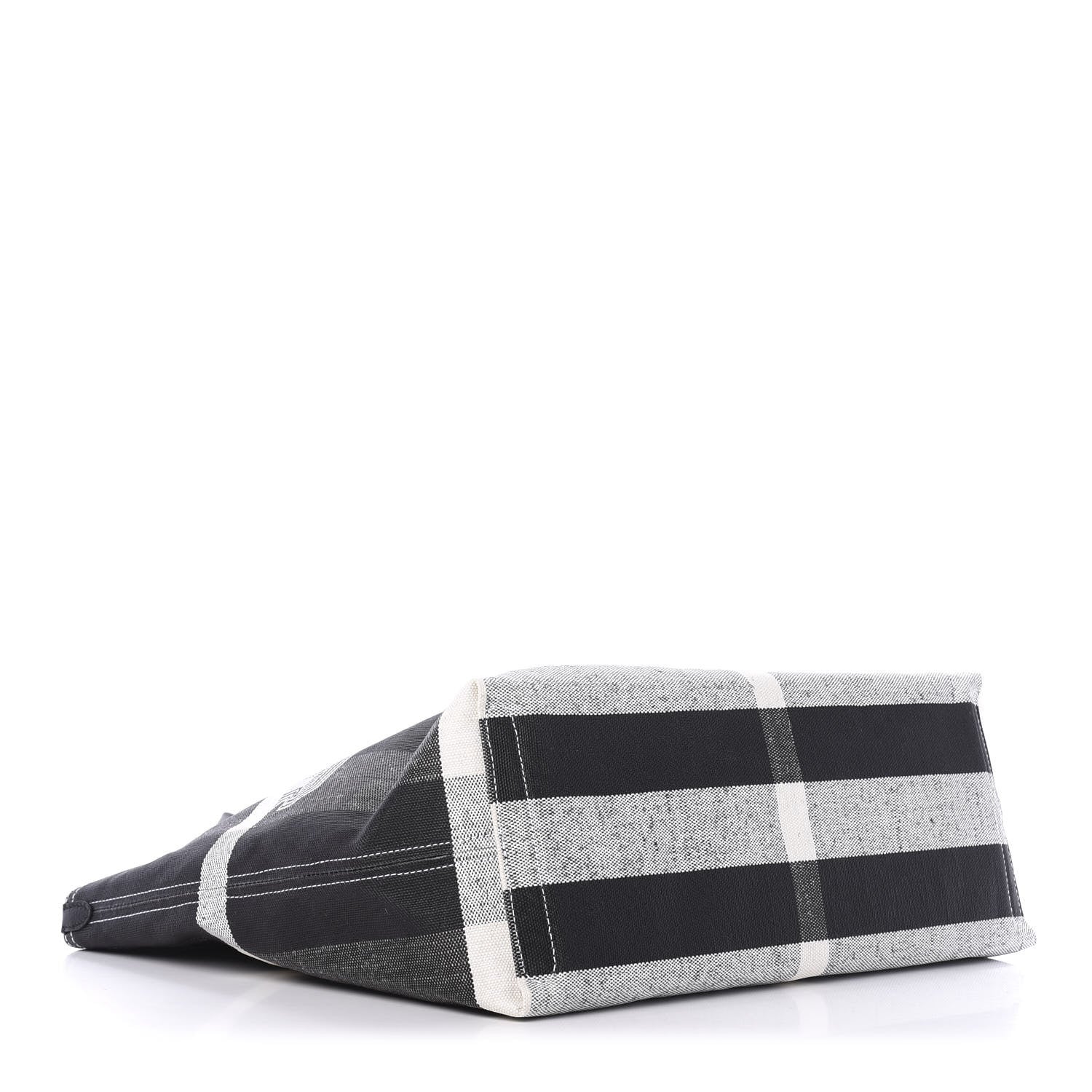 Burberry Coated Canvas Mega Check Medium Doodle Tote Black White 4 of 10