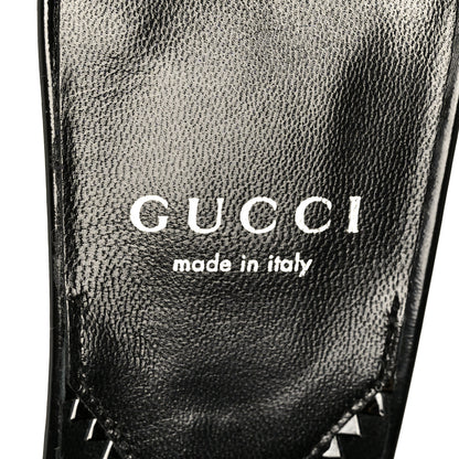 Gucci Malaga Kid Regent Calfskin Mariame Horsebit 55mm Mule Slide Sandals 39.5 Black 7 of 9