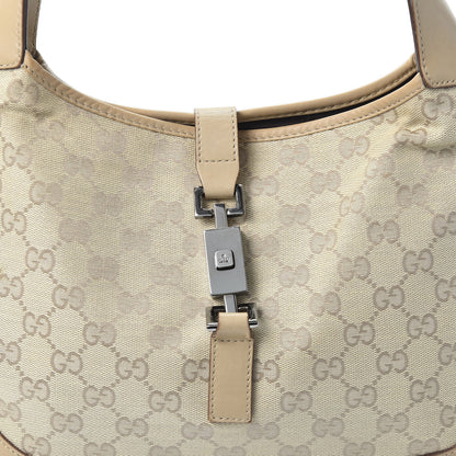 Gucci Monogram Small Jackie O Hobo Beige 9 of 9