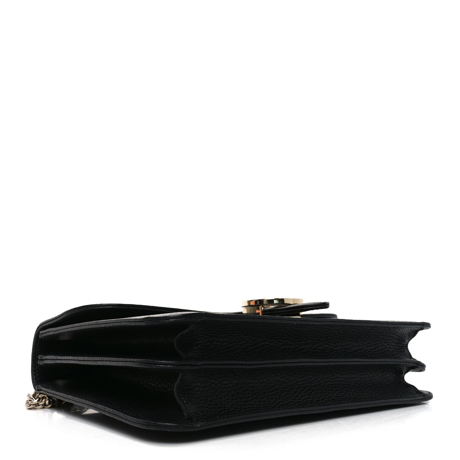 Gucci Dollar Calfskin Interlocking G Shoulder Bag Black 4 of 10