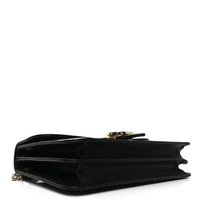 Gucci Dollar Calfskin Interlocking G Shoulder Bag Black 4 of 10