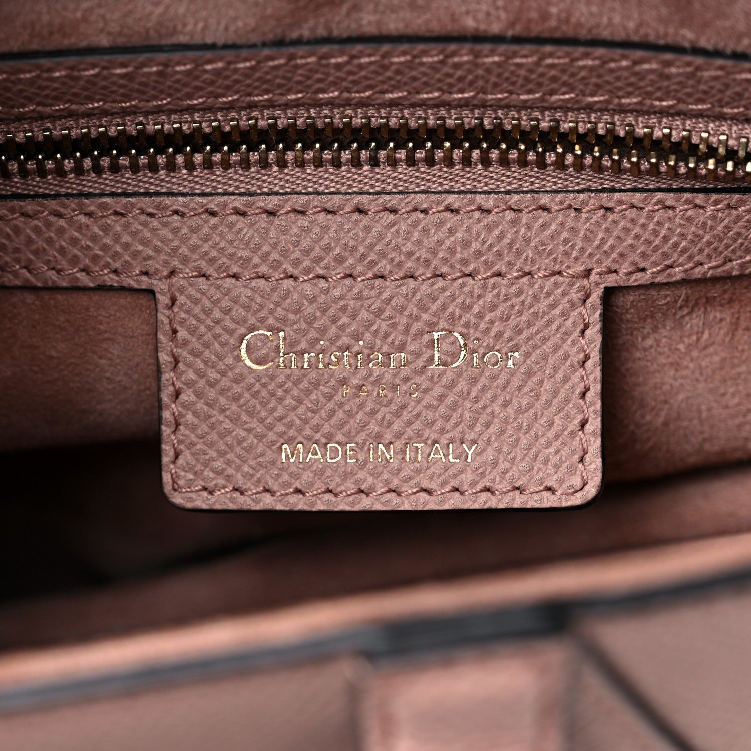 Christian Dior Grained Calfskin Saddle Bag With Strap Blush 6 of 9