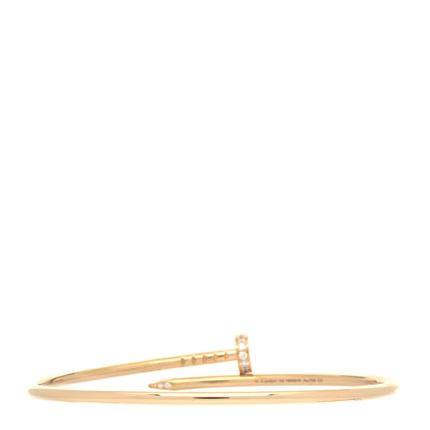 18K Yellow Gold Diamond Small Juste Un Clou Bracelet 18