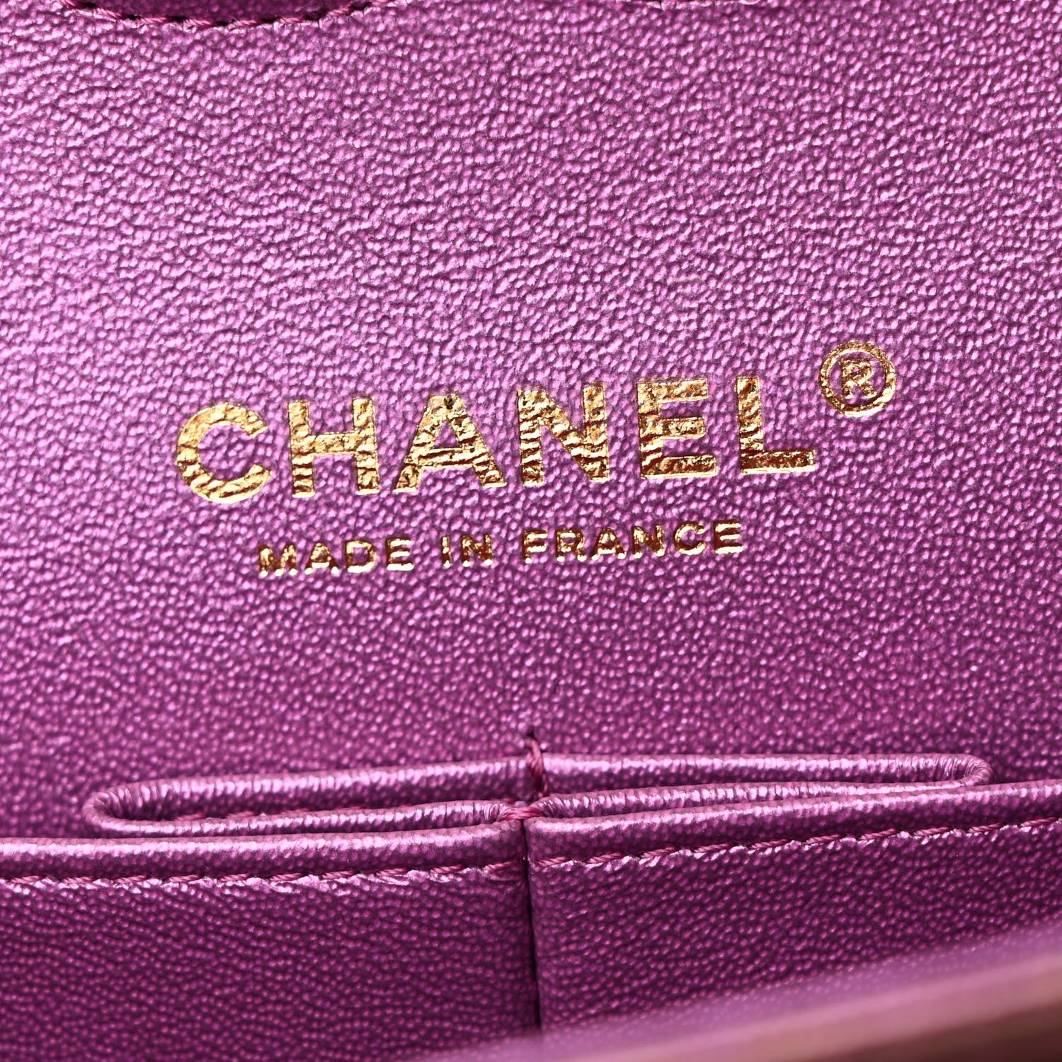 Chanel Iridescent Lambskin Quilted Medium Double Flap Purple 6 of 11