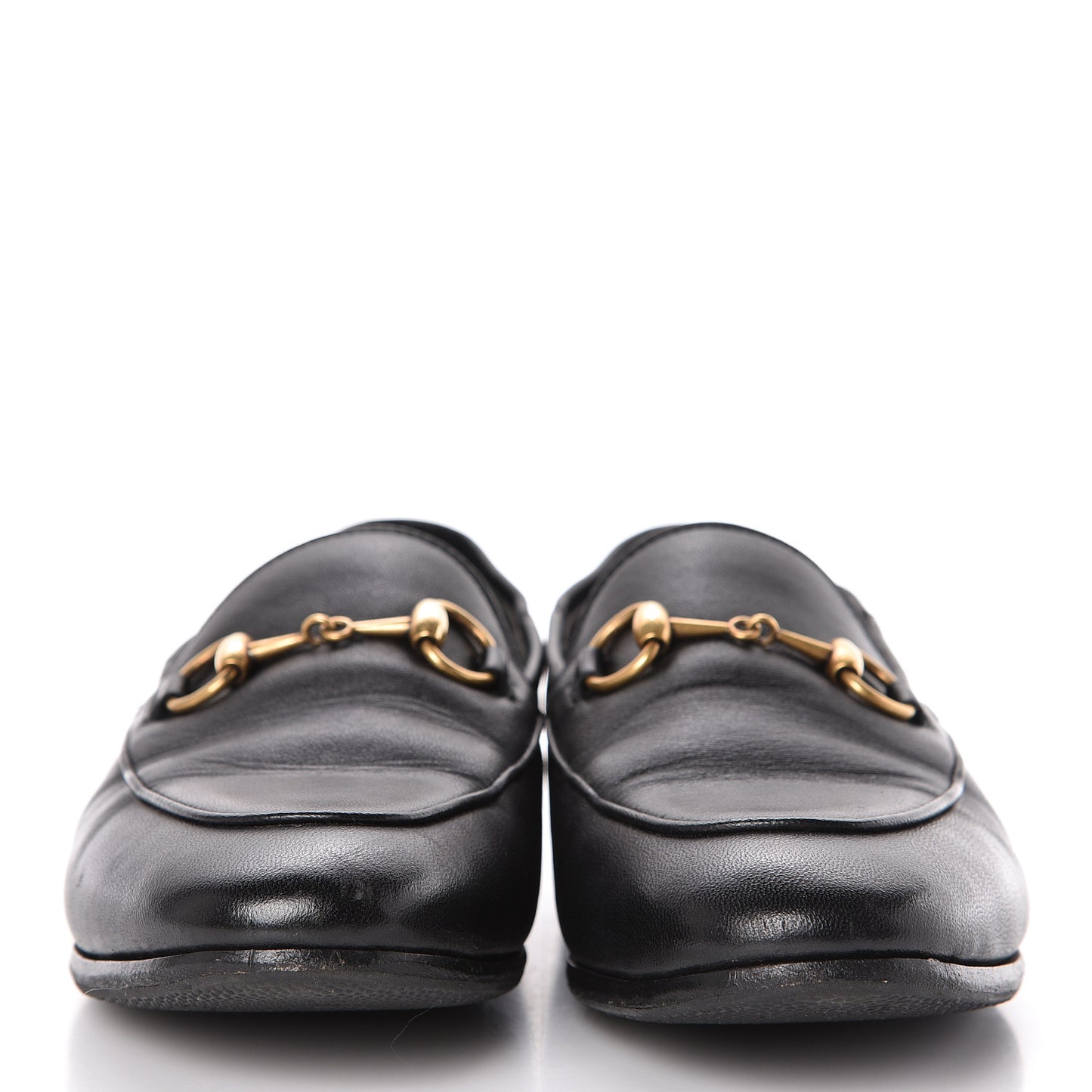 Lambskin Womens Brixton Horsebit Loafers 34.5 Black