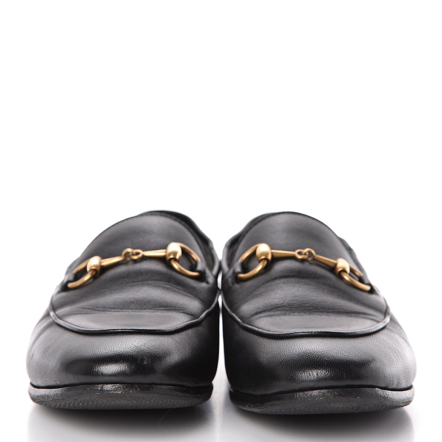 Gucci Lambskin Womens Brixton Horsebit Loafers 34.5 Black 2 of 20