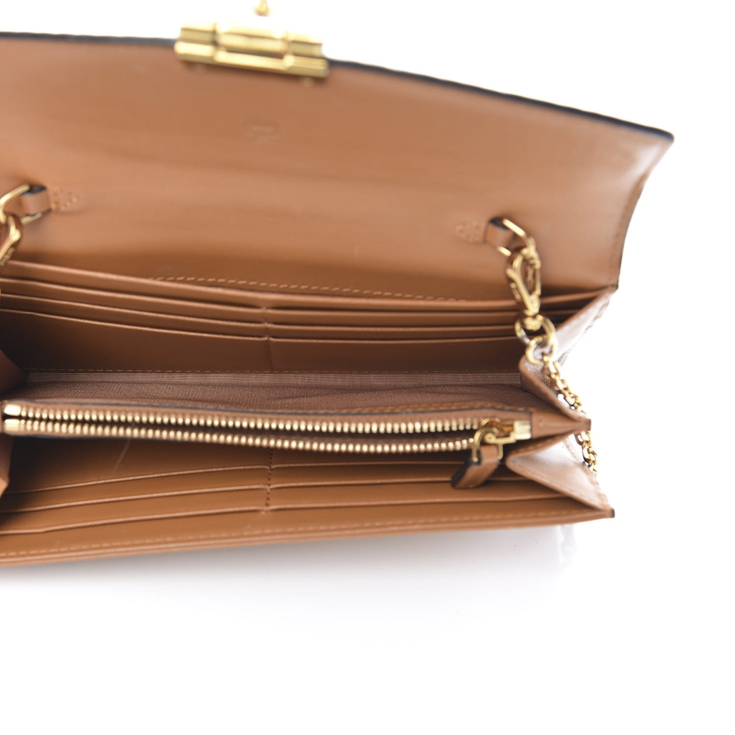 Visetos Large Patricia Wallet On Chain Cognac