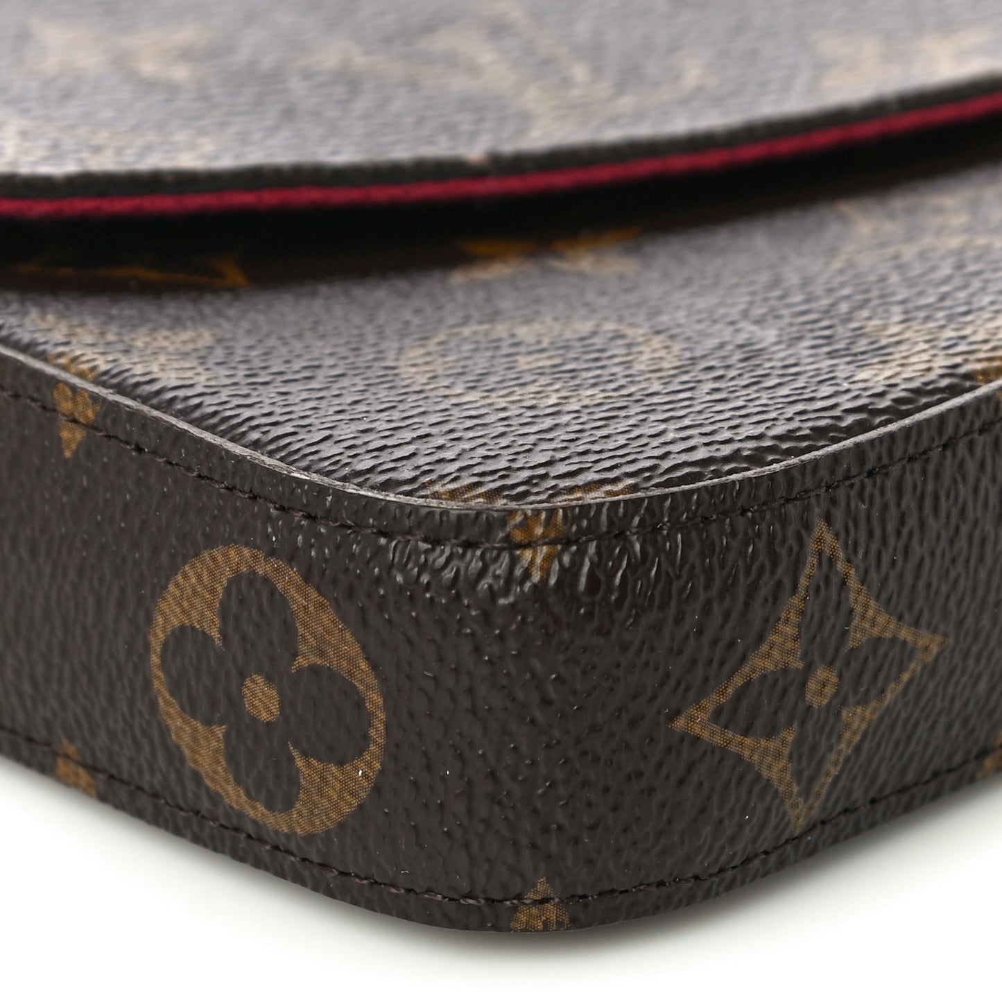 Monogram Pochette Felicie Chain Wallet Fuchsia