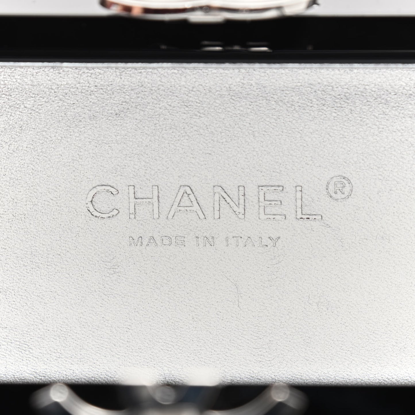 Plexiglass Crystal Minaudiere Clutch Black