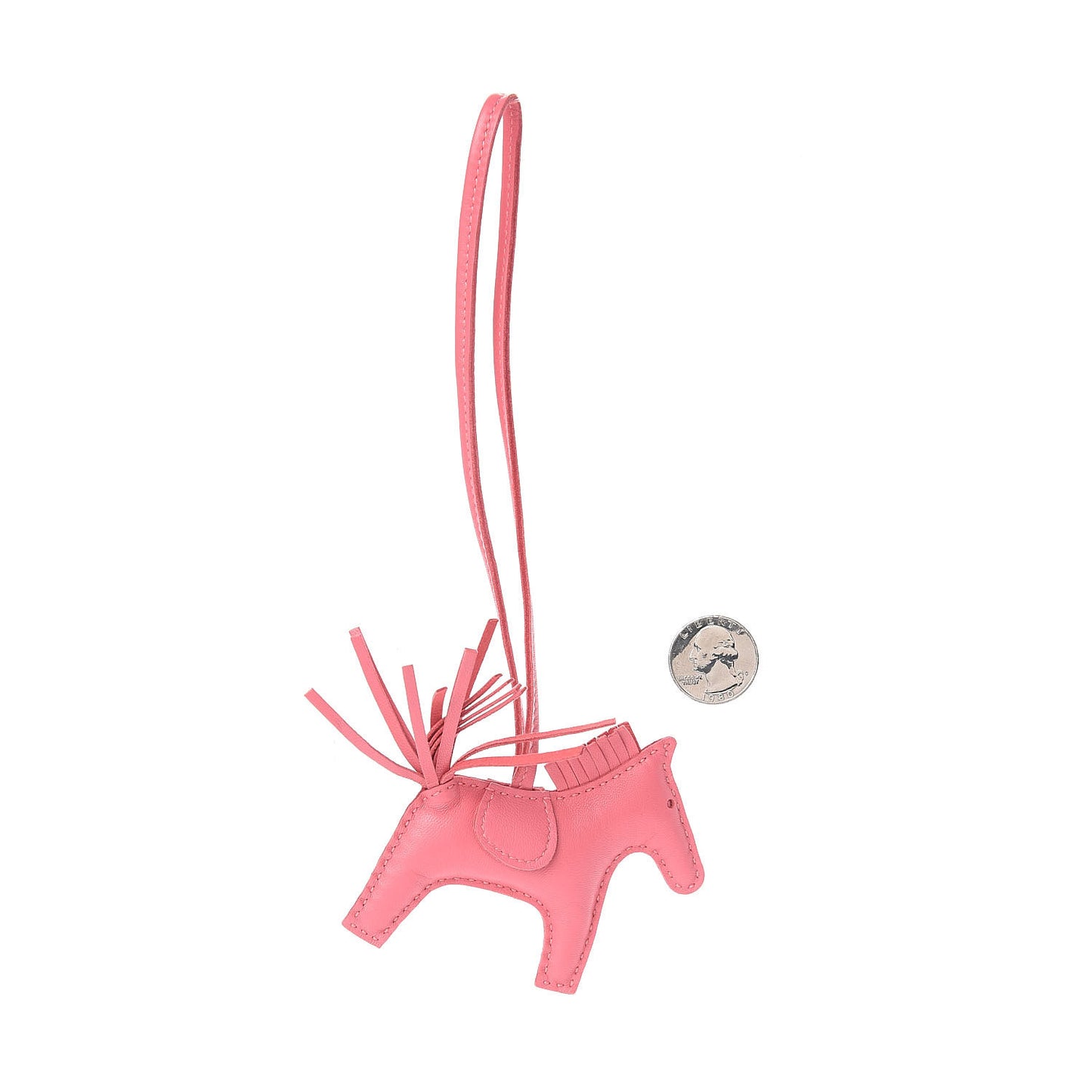 Milo Lambskin Grigri Rodeo Horse Bag Charm PM Rose Azalee