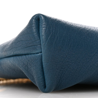 Saint Laurent Calfskin Chain Muse Pouch Turquoise 9 of 11