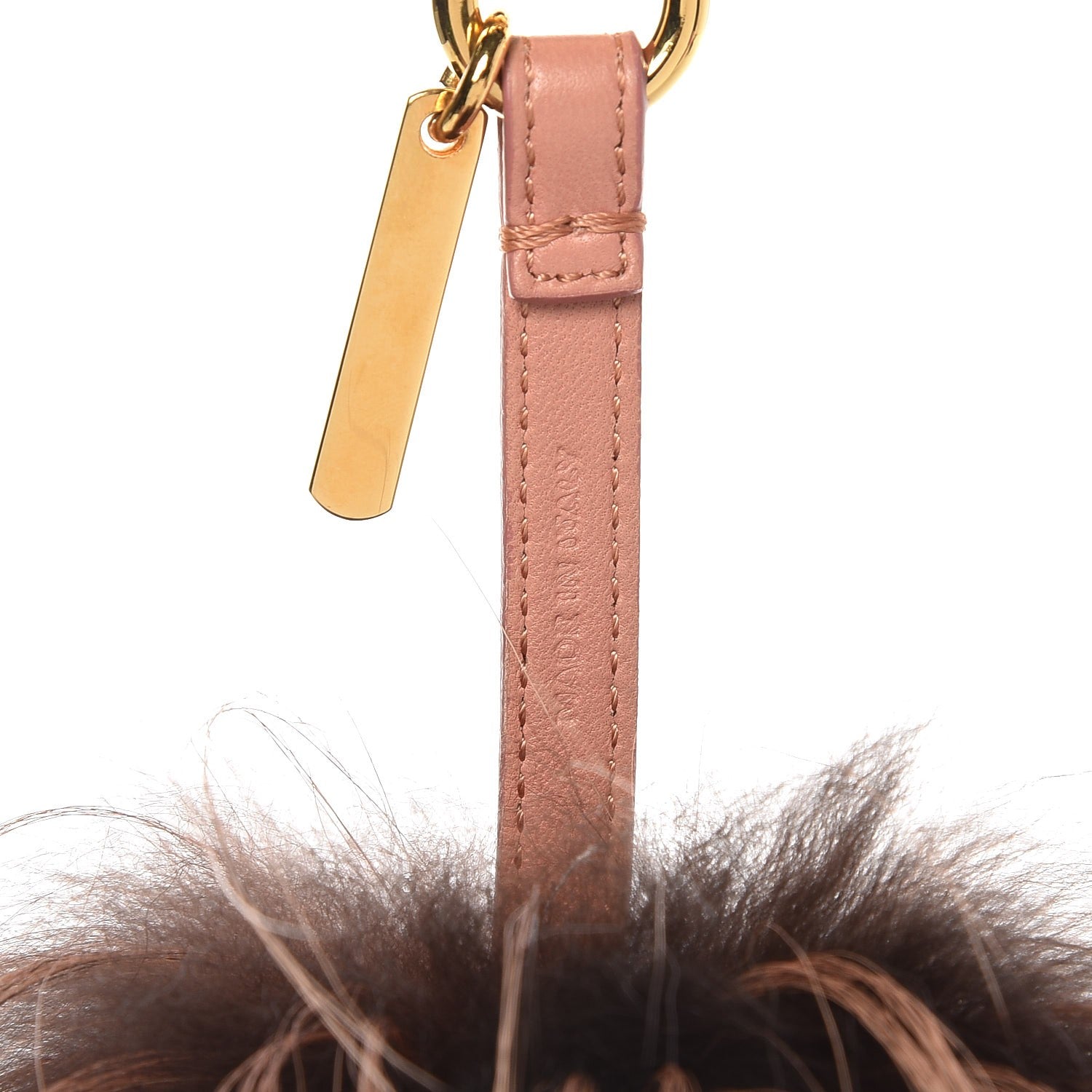 Fendi Rabbit Mink Fox Fur Furry Yang Monster Bag Bug Charm Red Pink 4 of 4
