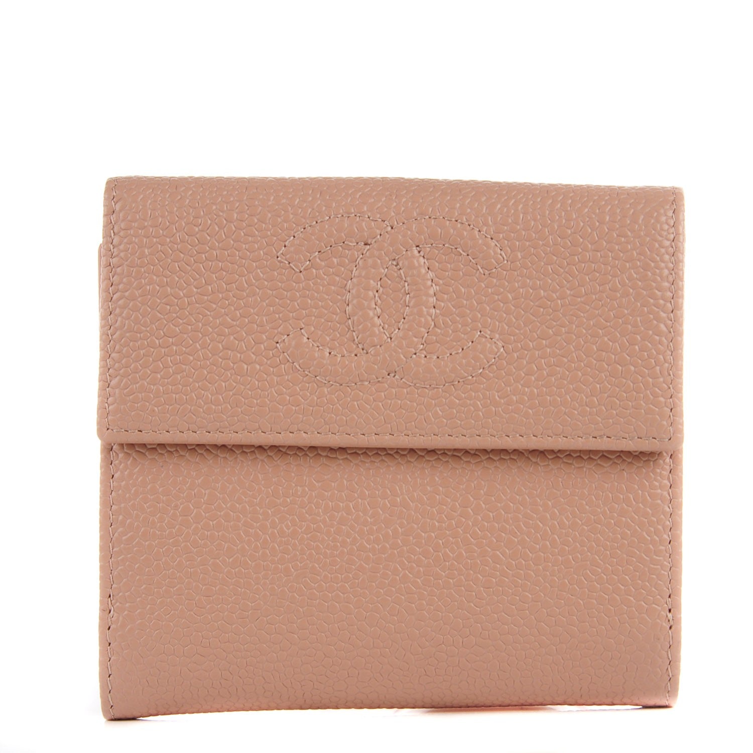 Chanel Caviar Timeless CC Small Wallet Dark Beige 1 of 8
