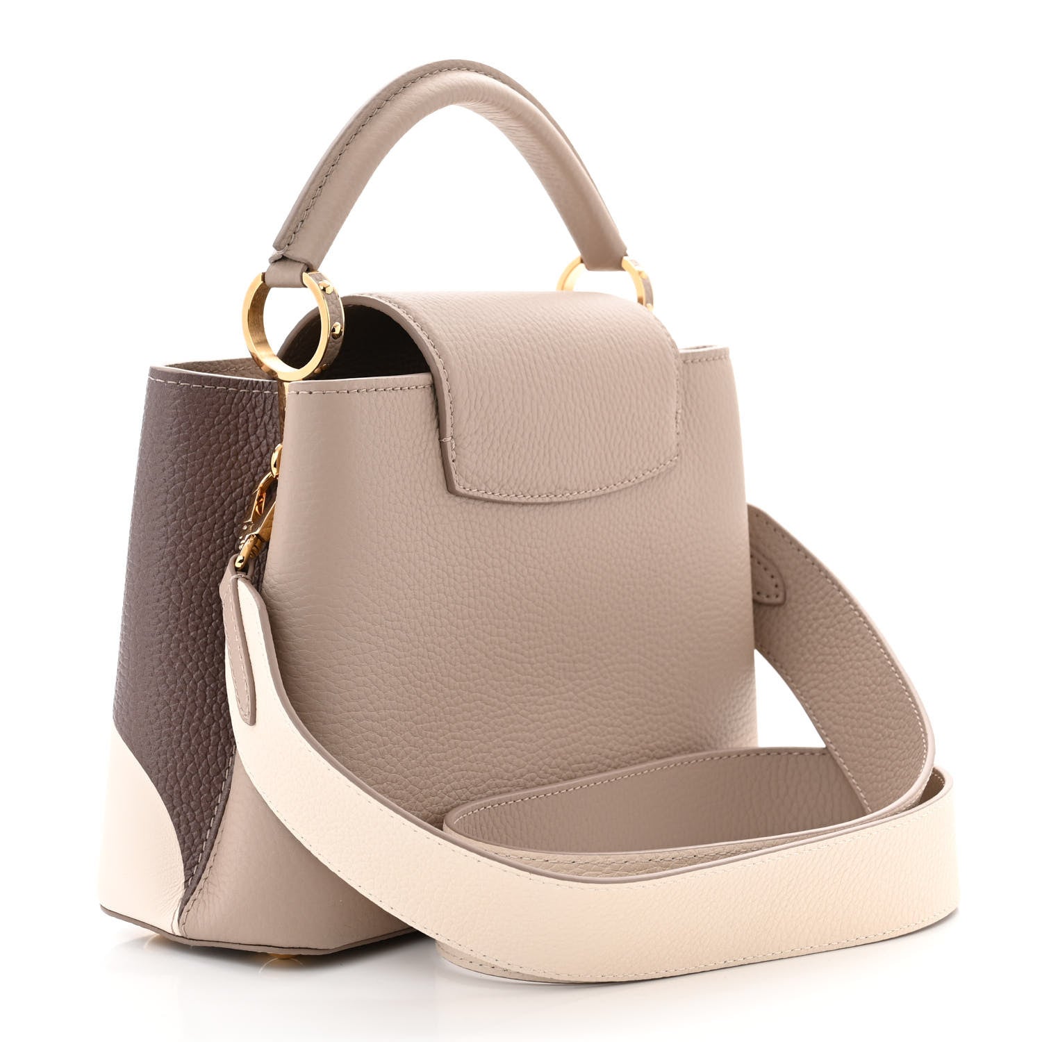 Louis Vuitton Taurillon Monogram Flower Capucines BB Galet Creme 4 of 10