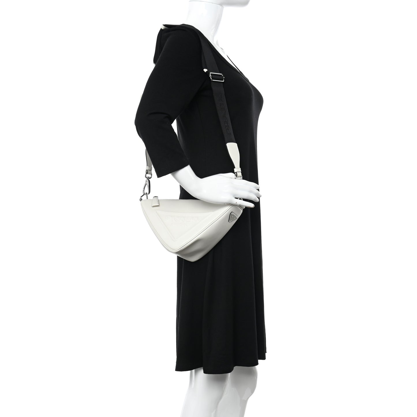Grace Lux Triangle Shoulder Bag White