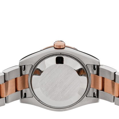 Rolex Stainless Steel 18K Everose Gold Diamond 31mm Oyster Perpetual Datejust Watch Chocolate Roman 178341 4 of 4