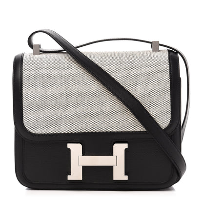 Hermes Swift Toile Constance 24 Black Ecru 1 of 11