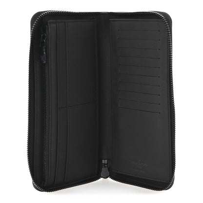 Louis Vuitton Calfskin Monogram Shadow Vertical Zippy Wallet Black 5 of 7