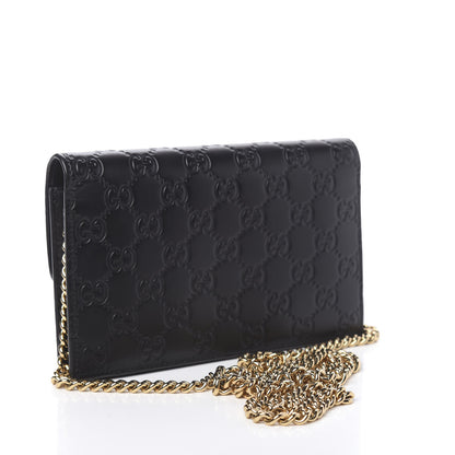 Gucci Guccissima Icon Chain Wallet Black 3 of 13